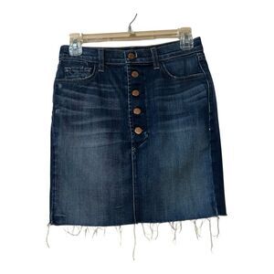 J. Brand Womens Size 26 Rosalie Button Fly Denim Blue Jean Skirt